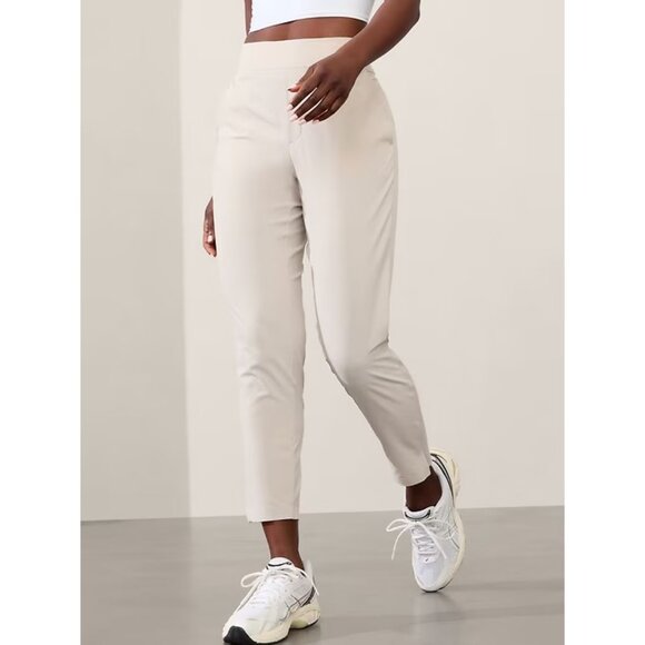 Athleta Brooklyn Mid Rise Ankle Pant  - 4 Beige/Bone - Picture 1 of 6